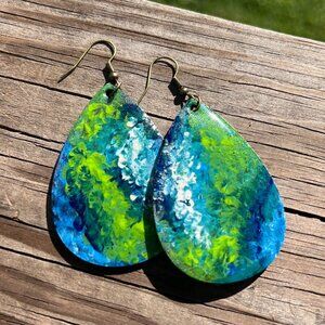 World Hand Painted Earrings